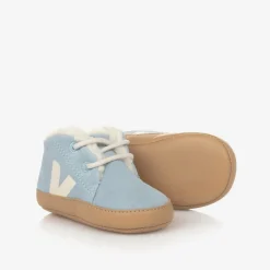 VEJA Baby Boys Blue Suede Pre-Walker Shoes Clearance