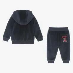 Guess Baby Boys Blue Velour Tracksuit Clearance
