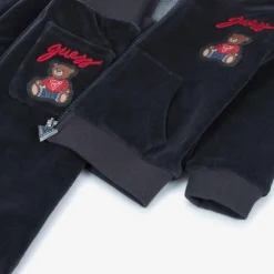 Guess Baby Boys Blue Velour Tracksuit Clearance