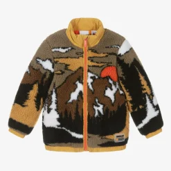 Timberland Baby Boys Brown Mountain Fleece Zip-up Top New