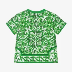 Dolce amp; Gabbana Baby Boys Green Cotton Majolica T-Shirt Best