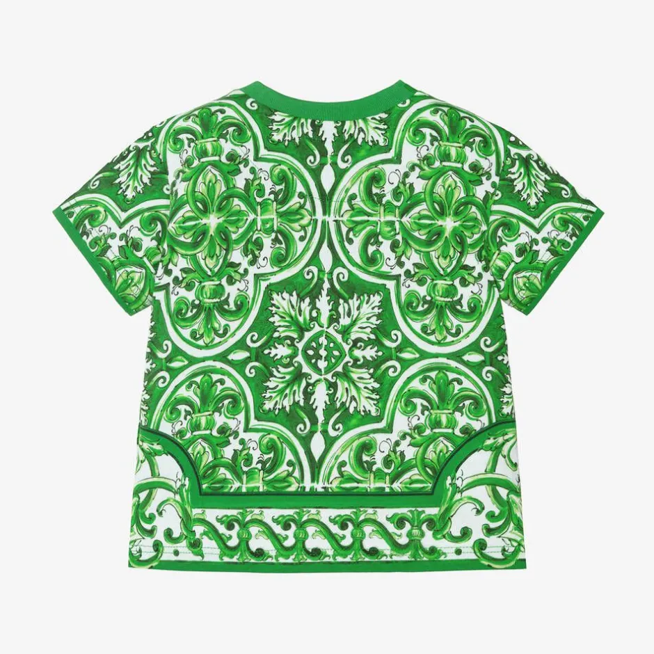 Dolce amp; Gabbana Baby Boys Green Cotton Majolica T-Shirt Best