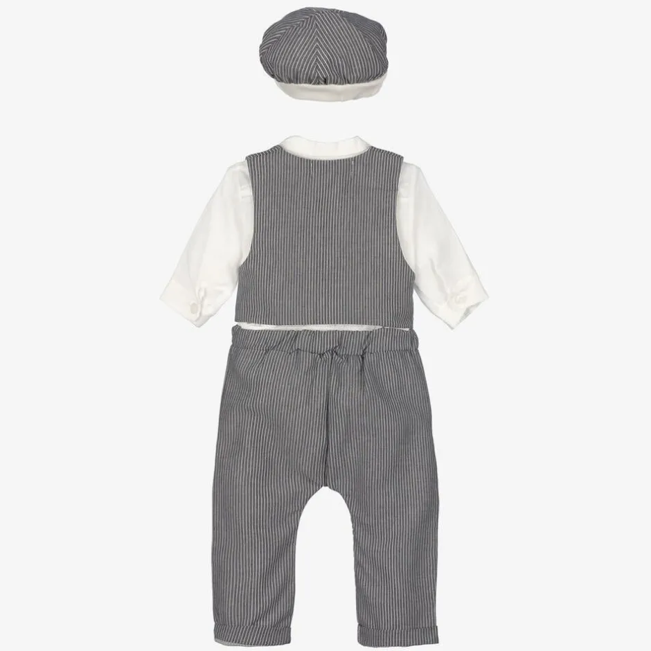 Beau KiD Baby Boys Grey & White Cotton Trouser Set Hot