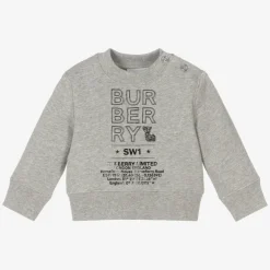 Burberry Baby Boys Grey Logo Sweatshirt Sale