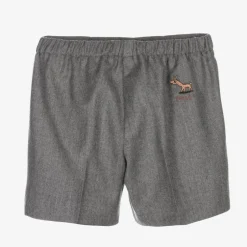 Gucci Baby Boys Grey Wool Shorts Online