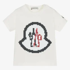 Moncler Enfant Baby Boys Ivory Cotton T-shirt Discount