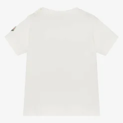 Moncler Enfant Baby Boys Ivory Cotton T-shirt Discount