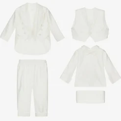 Romano Baby Boys Ivory Tuxedo Suit