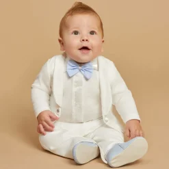 Beau KiD Baby Boys Ivory Waistcoat Suit New