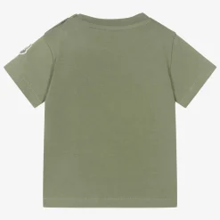 Moncler Enfant Baby Boys Khaki Green Cotton T-Shirt