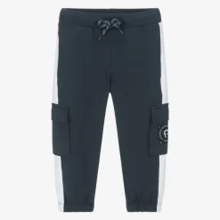 AIGNER Baby Boys Navy Blue Cotton Cargo Joggers Hot