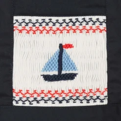 Rachel Riley Baby Boys Navy Blue Cotton Dungaree Shorts Outlet