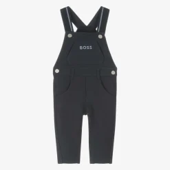 BOSS Baby Boys Navy Blue Cotton Dungarees Sale