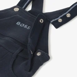 BOSS Baby Boys Navy Blue Cotton Dungarees Sale