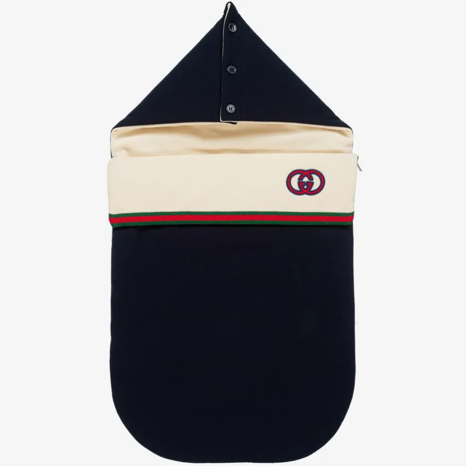 Gucci Baby Boys Navy Blue Interlocking G Nest (74cm) Clearance