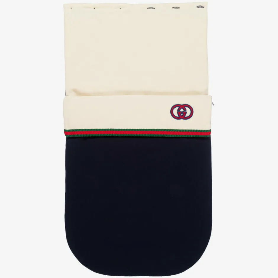 Gucci Baby Boys Navy Blue Interlocking G Nest (74cm) Clearance