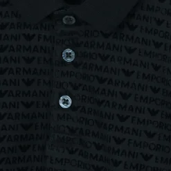 Emporio Armani Baby Boys Navy Blue Lyocell Polo Shirt New