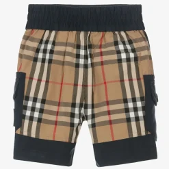 Burberry Baby Boys Navy Blue Pocket Shorts Sale