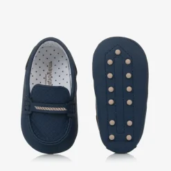 Mayoral Newborn Baby Boys Navy Blue Pre-Walker Moccasins New