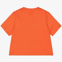 Burberry Baby Boys Orange Cotton T-Shirt Sale