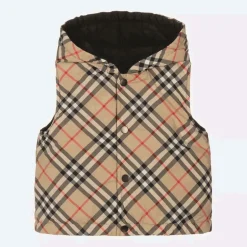 Burberry Baby Boys Vintage Check Reversible Gilet ArchiveBeige Sale
