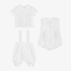 Sevva Baby Boys White Ceremony Shorts Set Discount