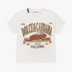 Dolce amp; Gabbana Baby Boys White Cotton Classic Car T-Shirt Sale