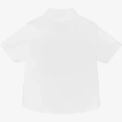 Burberry Baby Boys White Cotton EKD Shirt Clearance