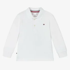 Tommy Hilfiger Baby Boys White Cotton Polo Shirt Online