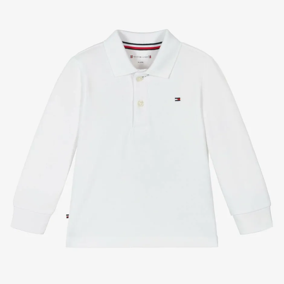 Tommy Hilfiger Baby Boys White Cotton Polo Shirt Online