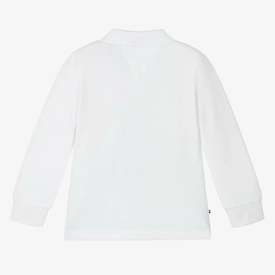 Tommy Hilfiger Baby Boys White Cotton Polo Shirt Online