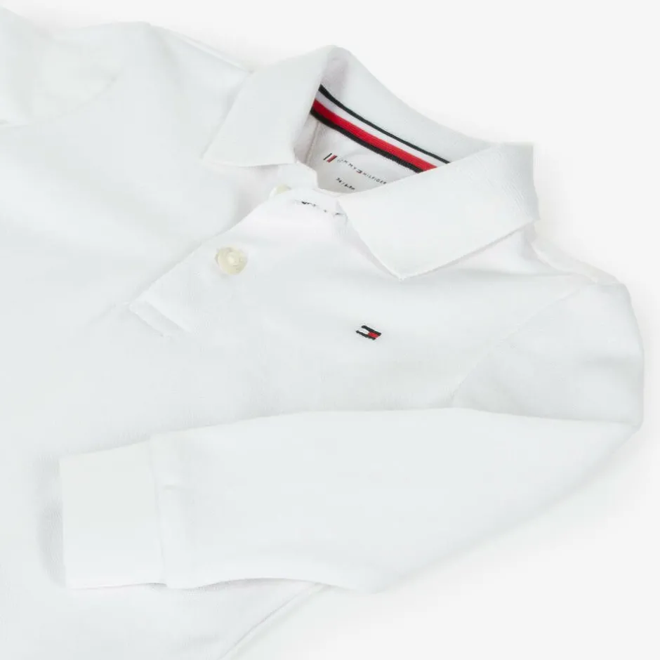 Tommy Hilfiger Baby Boys White Cotton Polo Shirt Online