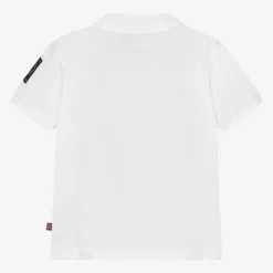 AIGNER Baby Boys White Cotton Polo Shirt Discount