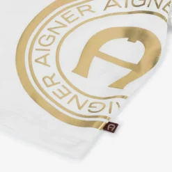 AIGNER Baby Boys White Cotton Polo Shirt Discount