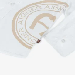 AIGNER Baby Boys White Cotton Shirt Clearance