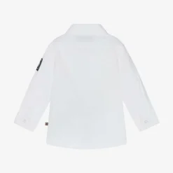 AIGNER Baby Boys White Cotton Shirt Outlet