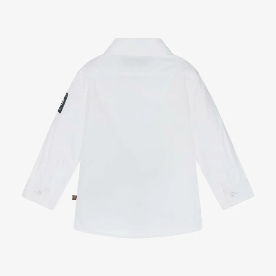 AIGNER Baby Boys White Cotton Shirt Outlet