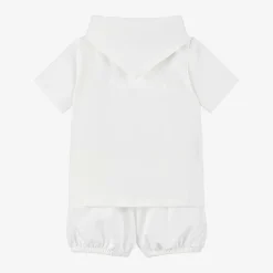 Versace Baby Boys White Cotton Shorts Set