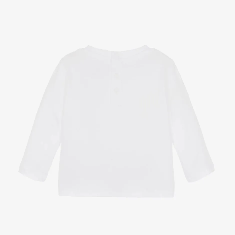 Guess Baby Boys White Cotton Top Online