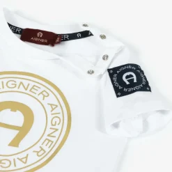 AIGNER Baby Boys White Cotton T-Shirt
