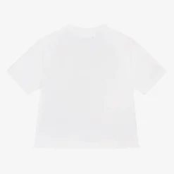 Burberry Baby Boys White EKD Cotton T-Shirt New