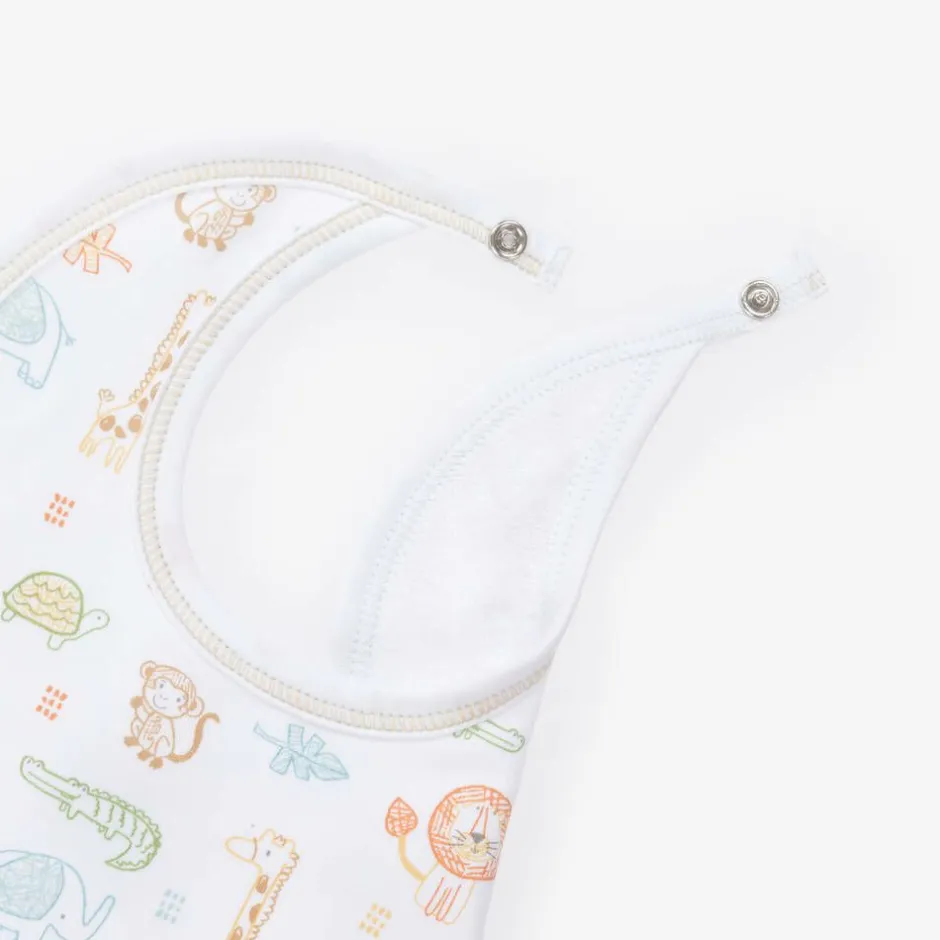 Kissy Kissy Baby Boys White Jungle Adventure Pima Cotton Hat Discount