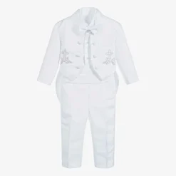 Beau KiD Baby Boys White Satin Trouser Set Discount