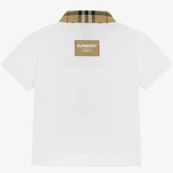Burberry Baby Boys White Vintage Check Polo Shirt Sale