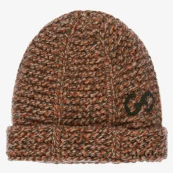 Gucci Baby Brown Kitted Wool Hat Clearance