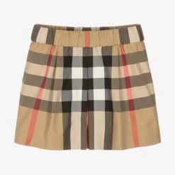 Burberry Baby Girls Beige Check Skirt