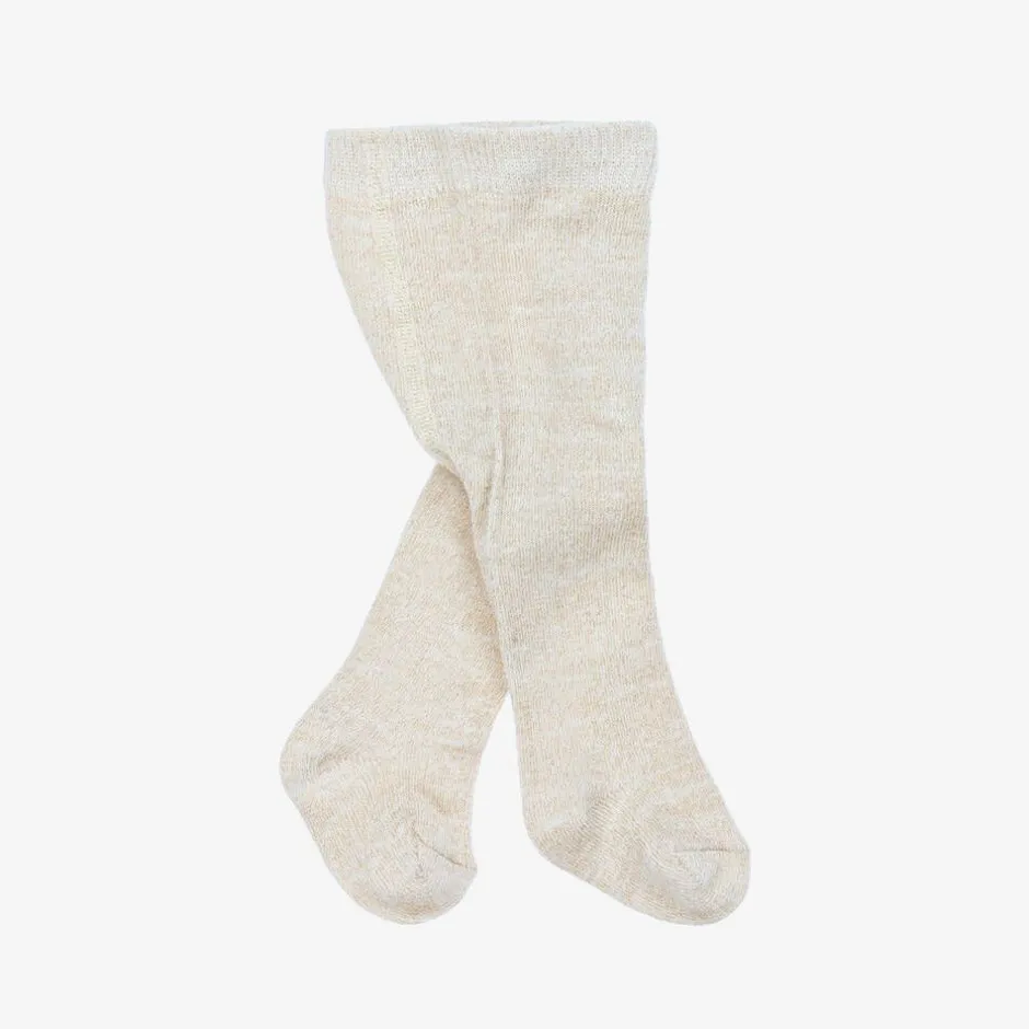 Mayoral Newborn Baby Girls Beige Cotton Glitter Tights Discount