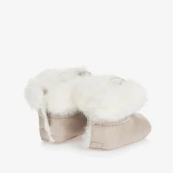 Mayoral Newborn Baby Girls Beige Pre-Walker Boots