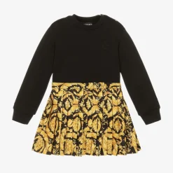 Versace Baby Girls Black Barocco Dress New