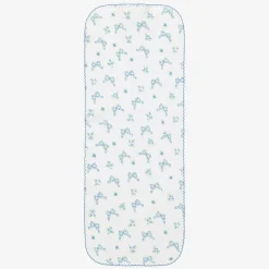 Kissy Kissy Baby Girls Blue Blooming Bows Cotton Burp Cloth (48cm) New